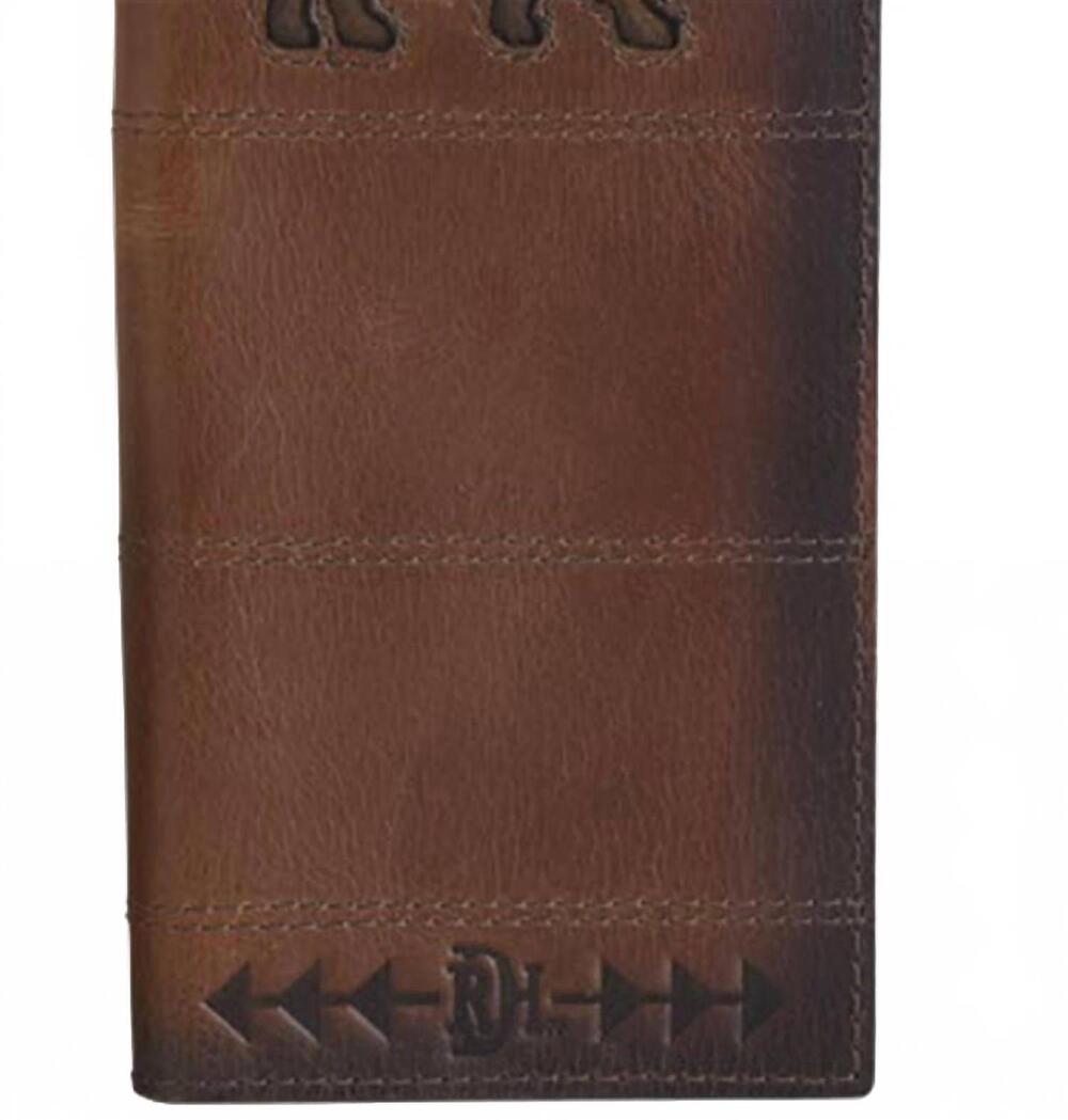 NEW RED DIRT HAT COMPANY genuine leather raised bison rodeo wallet in brown